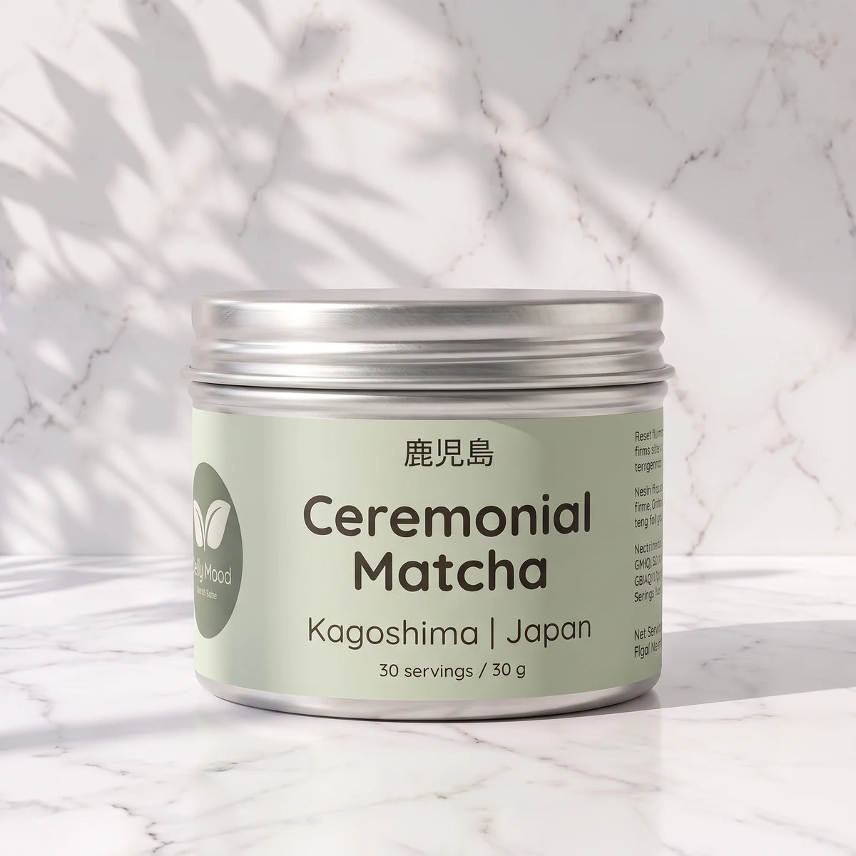 Premium japoniška ceremoninė matcha 30 g skardinėje – Belly Mood